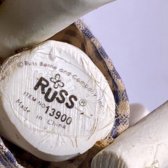 Russ Berrie & Co 13900 Country Kin Sculptstone Jointed Rabbit Figurine Vintage - Picture 9 of 10